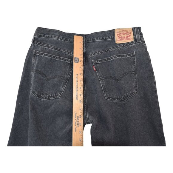 Levi’s Low Pro Straight Jeans 31 Faded Black Y2K Minimalist Grunge - Picture 7 of 8